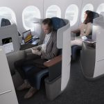 Both outboard seats get windows, even with direct aisle access
