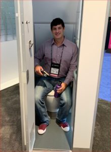 Trying out the 31" Diehl lav at AIX Americas in Boston this week. It is not comfortable.