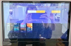 Checking out the Bluetooth pairing function on the new Zodiac RAVE IFE kit at APEX EXPO in Boston