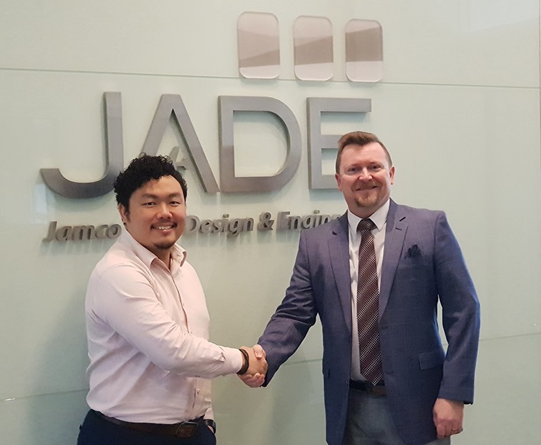 Shawn Ong, JADE’s Assistant Manager Marketing & Sales, and Stu McGraw, digEcor’s Asia Pacific Regional Sales Manager celebrate the new partnership