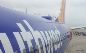 radome atop a Southwest plane