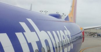 radome atop a Southwest plane