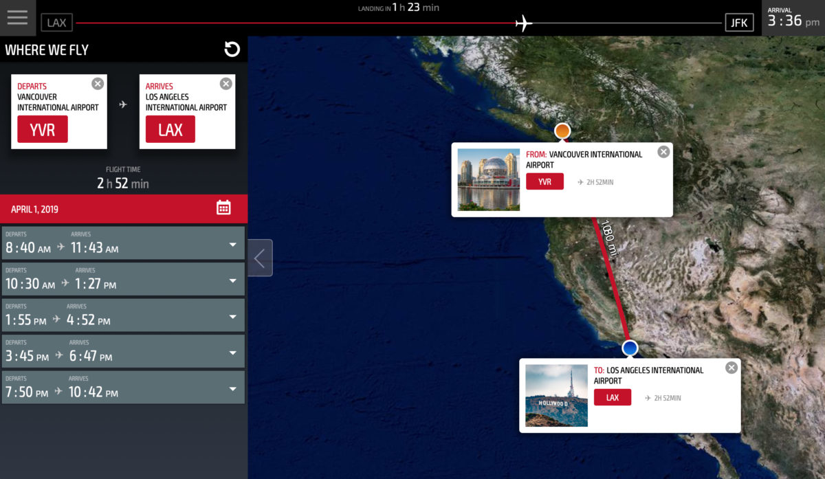 yvr to lax one way