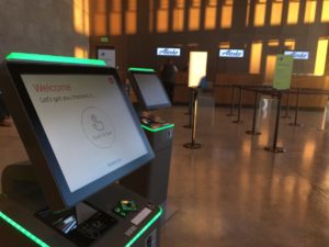 Common-use check-in counters and kiosks to support Alaska Airlines' and United Airlines' operations from the new Paine Field commercial passenger terminal