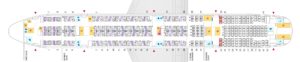 The new seat map for ANA's updated 777-300ER