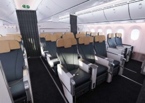 The premium economy cabin on Vistara's new 787-9 looks pretty standard, with three rows of 2-3-2 layout