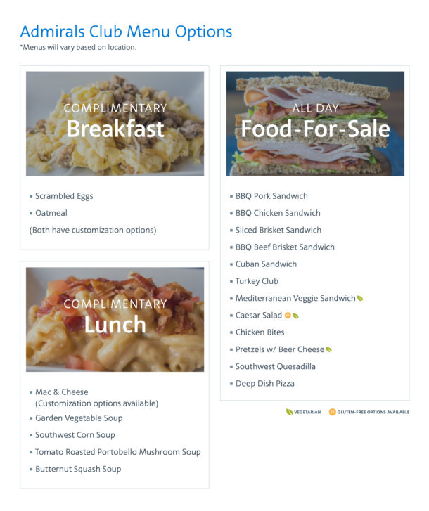 American brings food back to the Admirals Clubs PaxEx.Aero