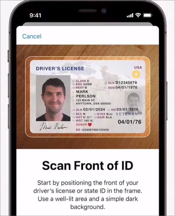 Apple adds ID capability to iOS Wallet PaxEx.Aero