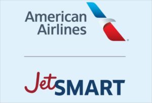 logos of American Airlines and JetSMART