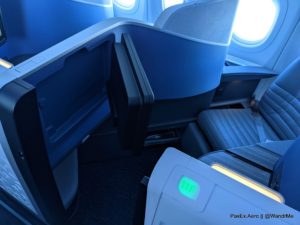 This monitor didn't want to stay recessed while the plane was en route (I tried!)