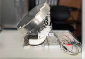 A test unit of the new Satcom Direct Plane Simple antenna terminal for connecting to Inmarsat's Jet ConneX network