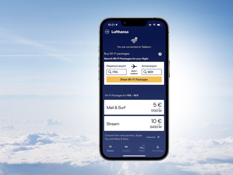 Telekom app eases inflight connectivity for Lufthansa