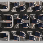 Lots of seating options in the Lufthansa Allegris business class cabin, perhaps too many