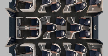 Lots of seating options in the Lufthansa Allegris business class cabin, perhaps too many