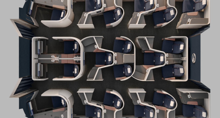 Lots of seating options in the Lufthansa Allegris business class cabin, perhaps too many