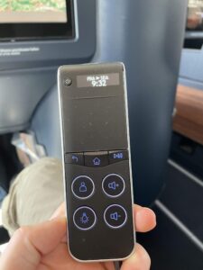 Better than reaching up to the screen, especially when reclined, but the UX on this remote has some challenges (Photo: Jeremy Dwyer-Lindgren)