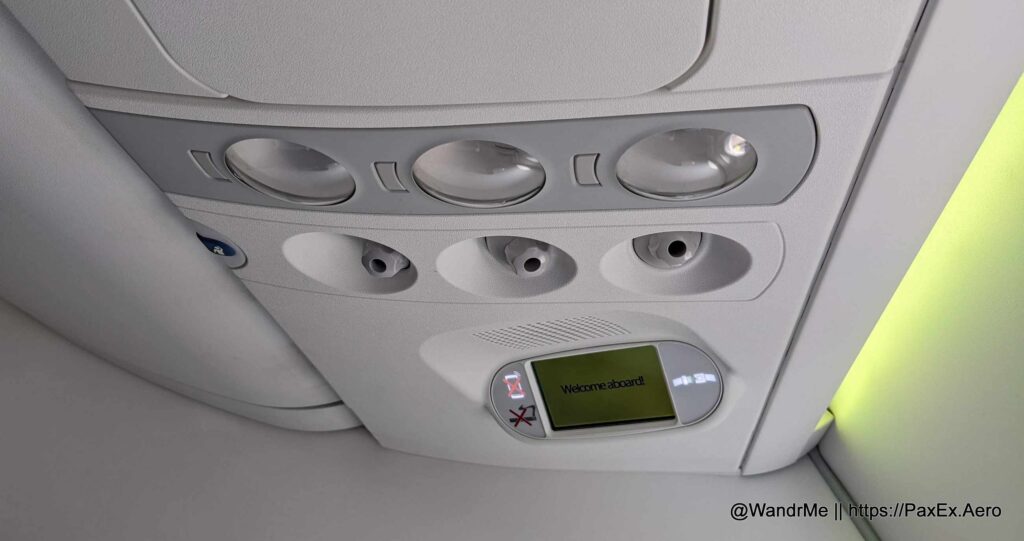 The PSU in the classic A220 design includes lights, air nozzles, and the mini-screen. Those all stay in the new Airspace A220 design.