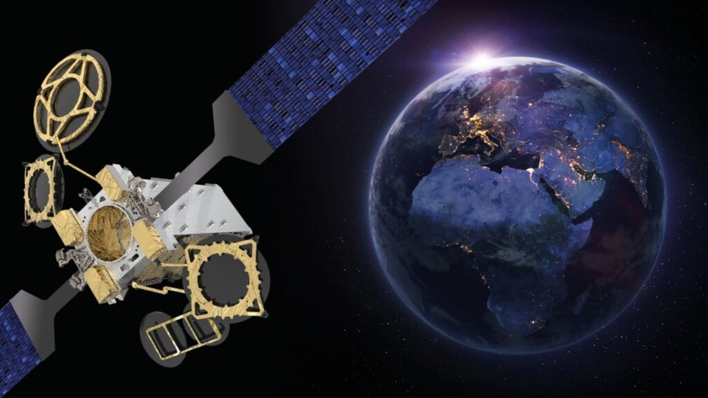 Eutelsat 10B rendering, courtesy of Thales Alenia Space
