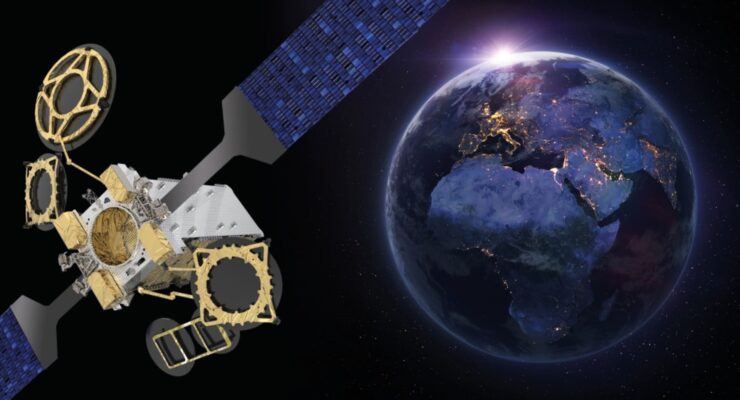 Eutelsat 10B rendering, courtesy of Thales Alenia Space
