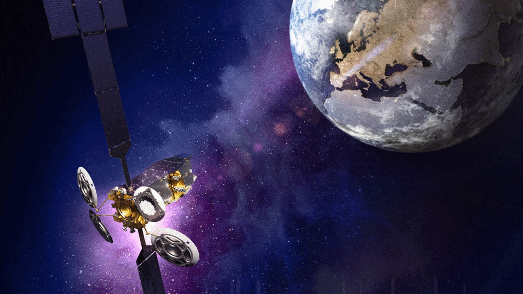 Rendering of the KONNECT VHTS satellite (image via Eutelsat/Toys Films)