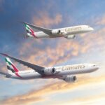 Rendering of the 777X in Emirates livery (image via Boeing)