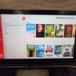 Air India IFE screen with lots of movies to choose from
