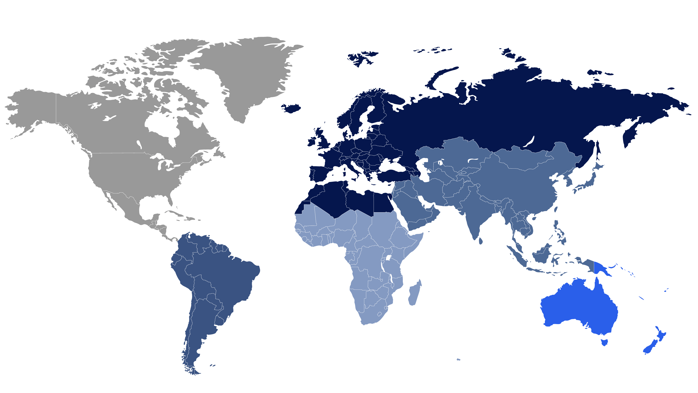 Landingpage Weltkarte Miles & More's regional splits for defining what an intercontinental route is