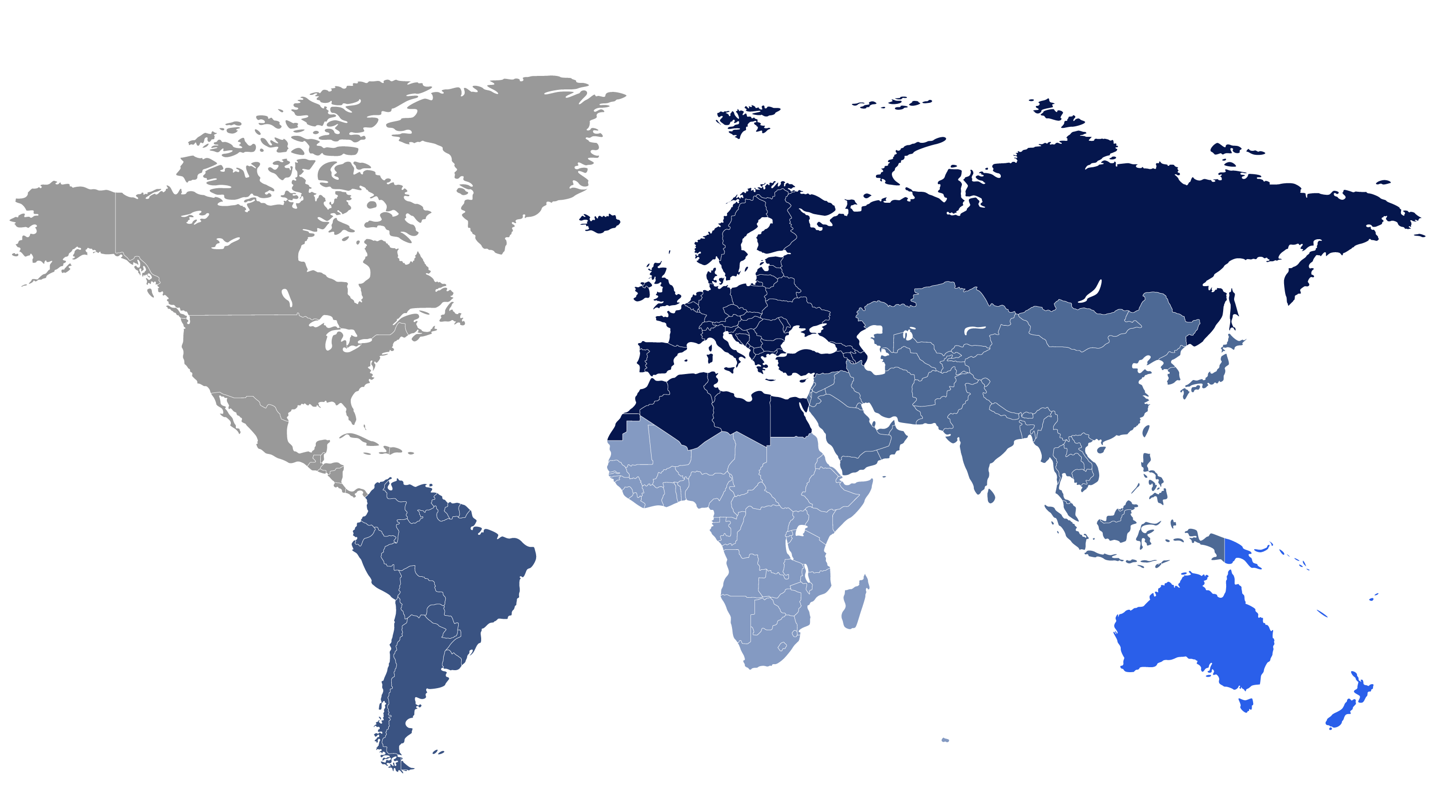 Miles & More's regional splits for defining what an intercontinental route is