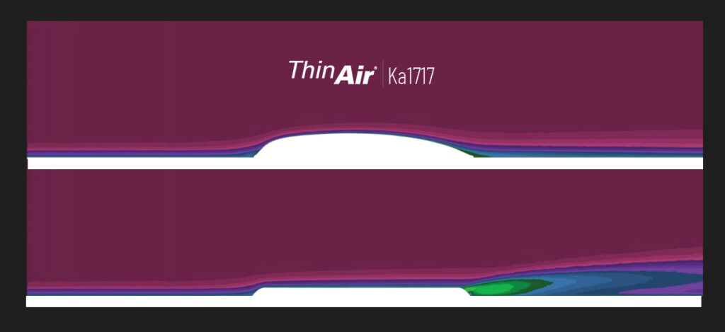 Rendering of drag comparisons provided by ThinKom