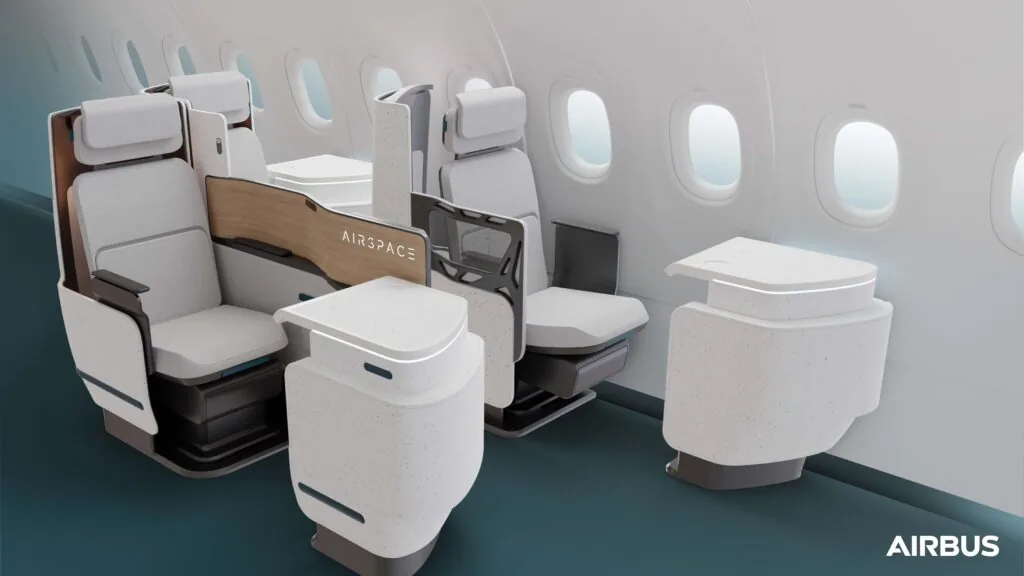 The Airbus C-Suite concept increases density on board while also considering other weight-saving ideas for the business class cabin