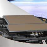 Rendering of the Get SAT ESA mounted on an aircraft, with the radome removed