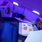 The new business class seat for Malaysia Airlines' A330neo fleet, based on the Elevation line from Collins Aerospace (Image via Malaysia Airlines)
