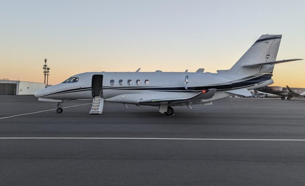 A Citation Latitude with the SmartSky Flagship hardware installed