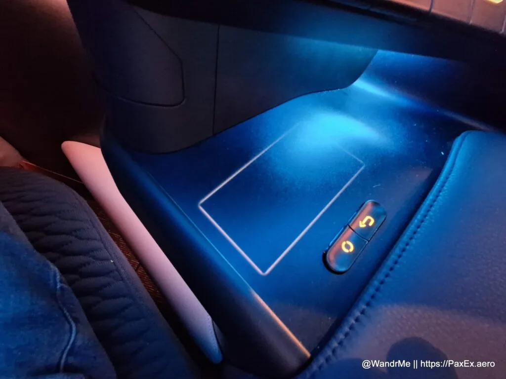 The IFE experience is controlled either via a companion app, similar to the one PAC offers today, or a touchpad embedded in the seat.