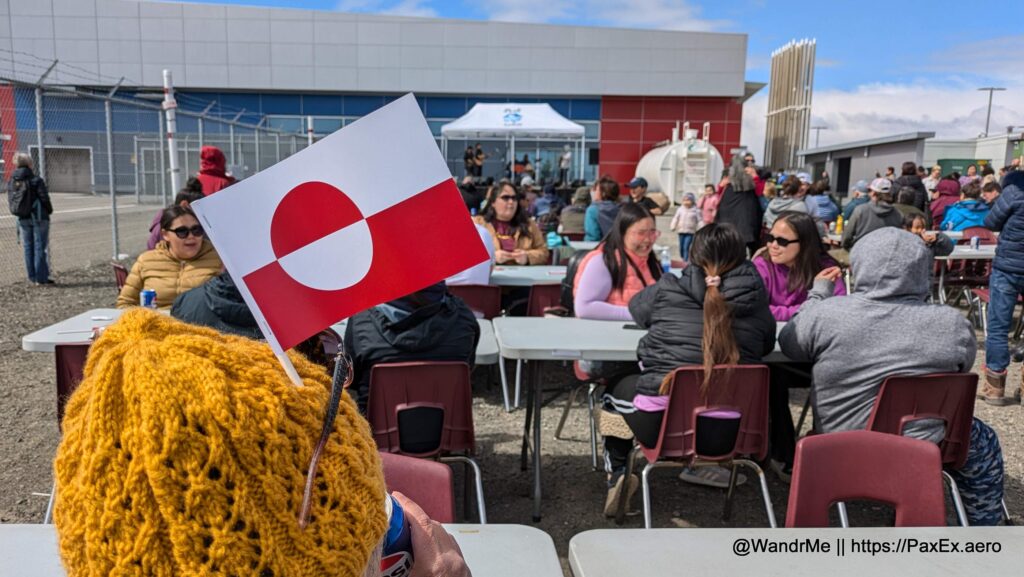 Hundreds turned out in Iqaluit for a party hosted by Canadian North and Air Greenland to celebrate the new route connecting their communities