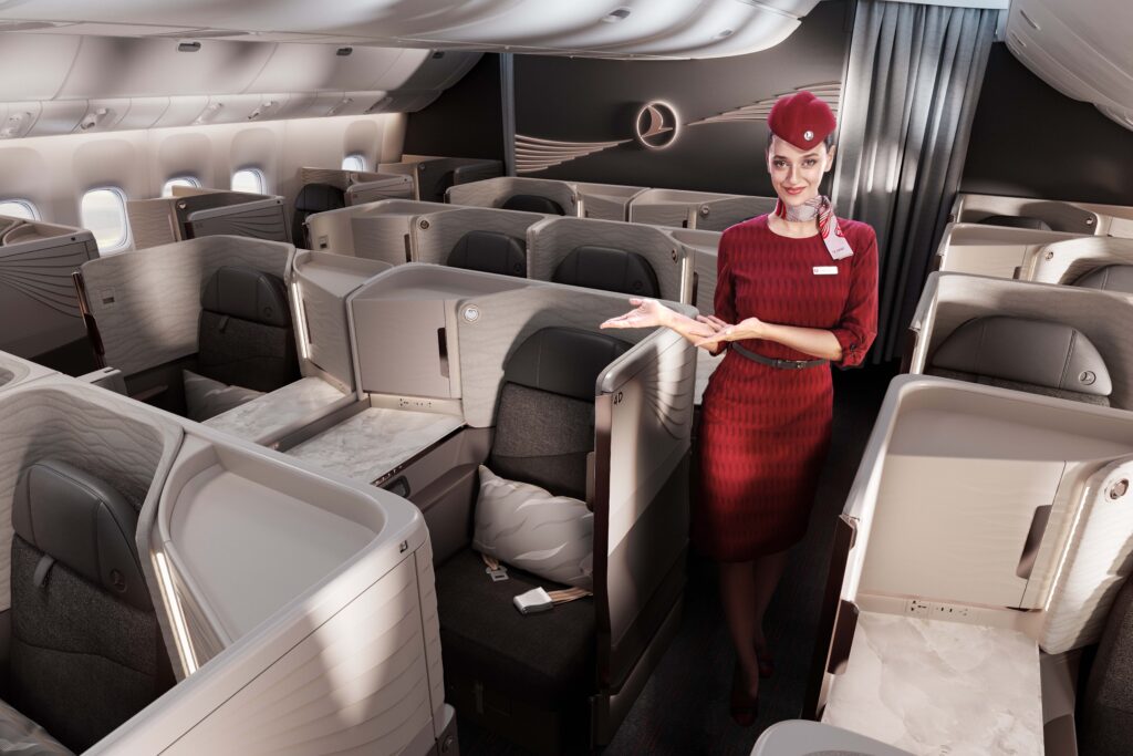 Rendering of the new Turkish Airlines Crystal Suite business class cabin (image via Turkish Airlines)