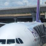 A Hawaiian A330 at the gate in Honolulu, with the Starlink terminals clearly visible atop the fuselage (Image via hanchicago)