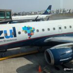 The Azul E195 taking me to Brasilia, with a radome but no in-flight Wi-Fi service