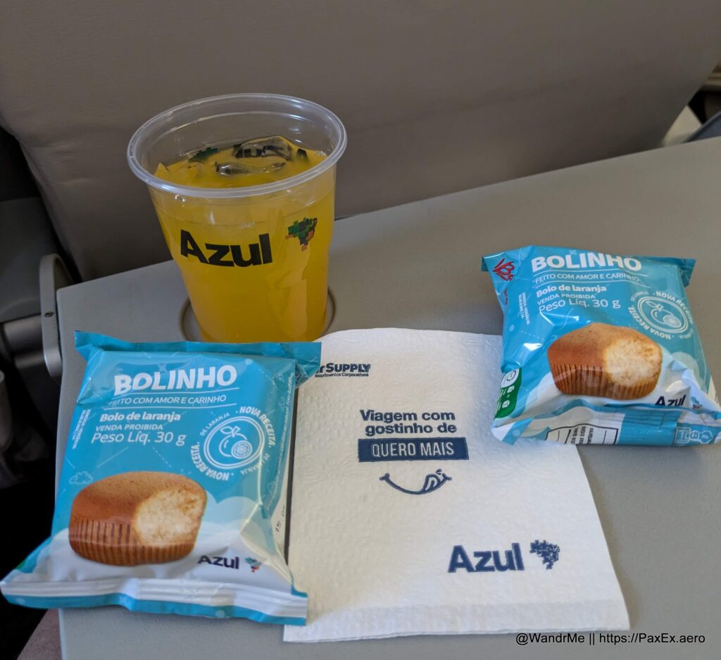 Snacks on board were fine, keeping me fueled for the morning