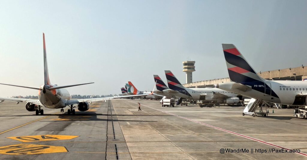 A view of the ramp at Congonhas as we pushed back for departure