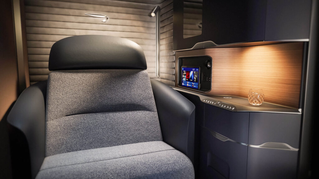 Seat width and bed length increase in the new BA A380 First Class Suite