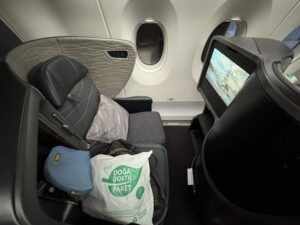 A much cozier business class cabin on board the Turkish Airlines A350