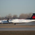 An Air Canada Q400 on the ground