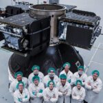 The four Astranis satellites prepared for launch (image via Astranis)