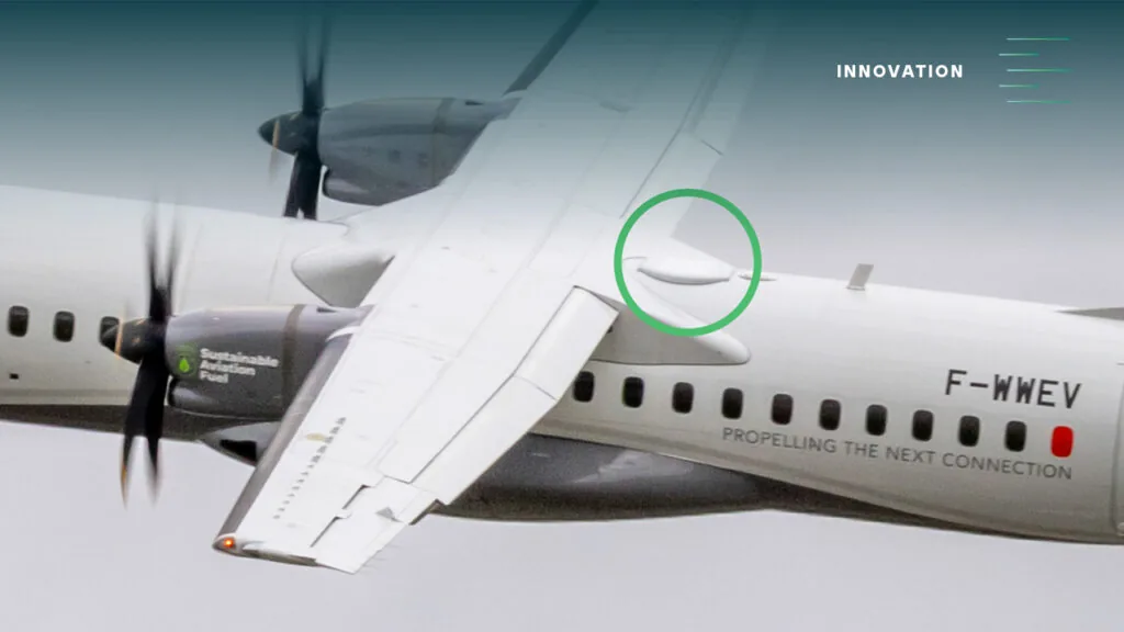 Highlighting the small Starlink antenna footprint atop the ATR 72 fuselage
