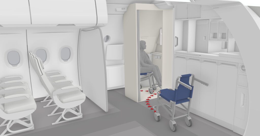 cca2025_prm-lavatory_main-picture A PRM lavatory design for the front of the cabin is a finalist from Hamburg University of Applied Sciences (HAW) cooperated with Diehl Aviation