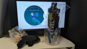 The Level Amenity kit is a water bottle with the goodies inside
