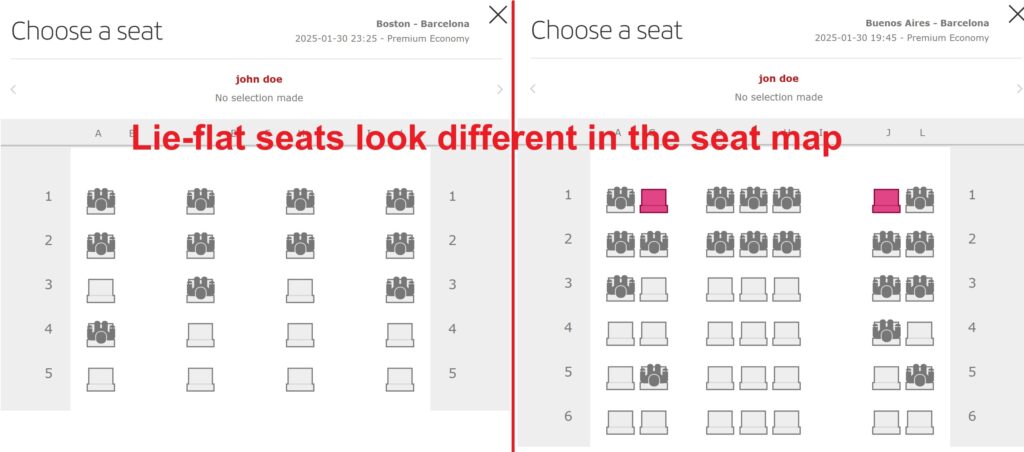 Check the seat map on a Level flight and you might get lucky with a lie-flat bed in premium economy