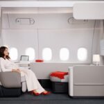 The five-window layout offers plenty of light during the day (image via Air France)