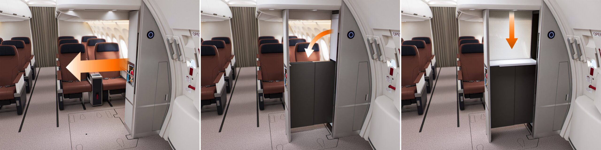 The monument associated with Prime can quickly convert to a galley service area if it is unused by a passenger